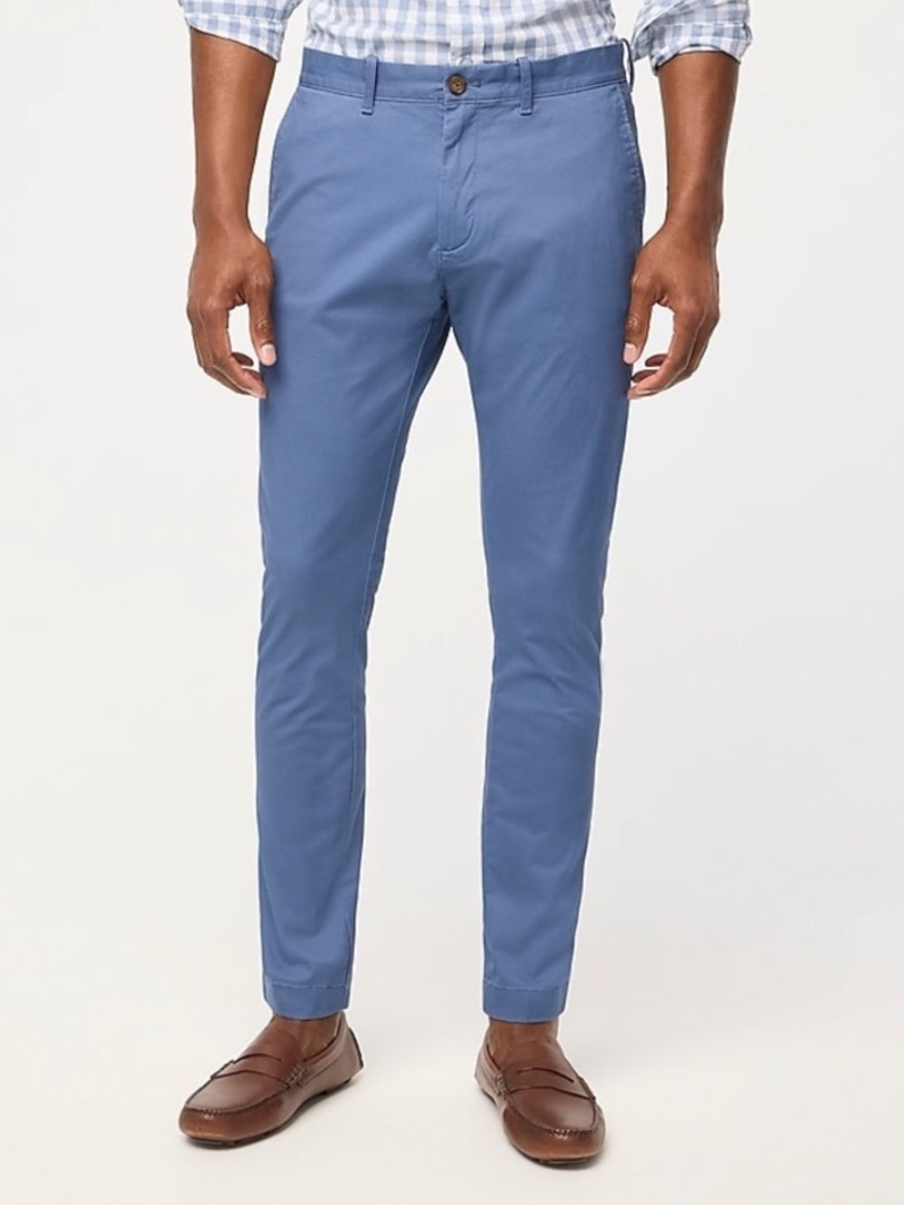 J.Crew Men’s 250 Chino Khakis Skinny Fit Pants in Blue 33/32